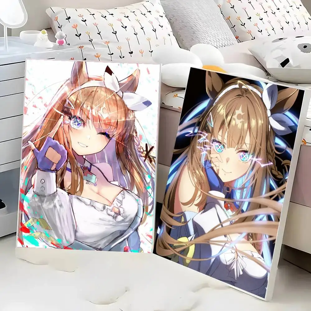 Almond Eye Anime Uma Musume Poster Art Sticky Wall Waterproof Home Living Room Bedroom Bar Aesthetic Decoration