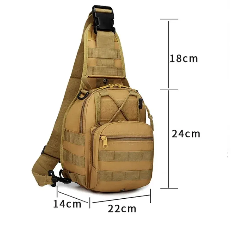 1520Tactical Military Chest Sling Bag Hiking Mole Multifunction 600D Oxford Camouflage Comfortable Durable Outdoor Fashion