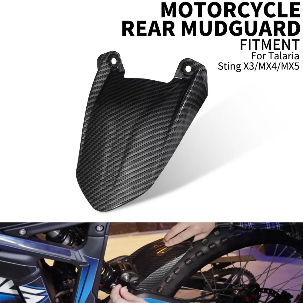 Rear Mudguard Fender Wheel Protection Motorcycles Accessories For Talaria Sting MX3 MX4 MX5 Electric Dirt E-Bike Carbon Fiber