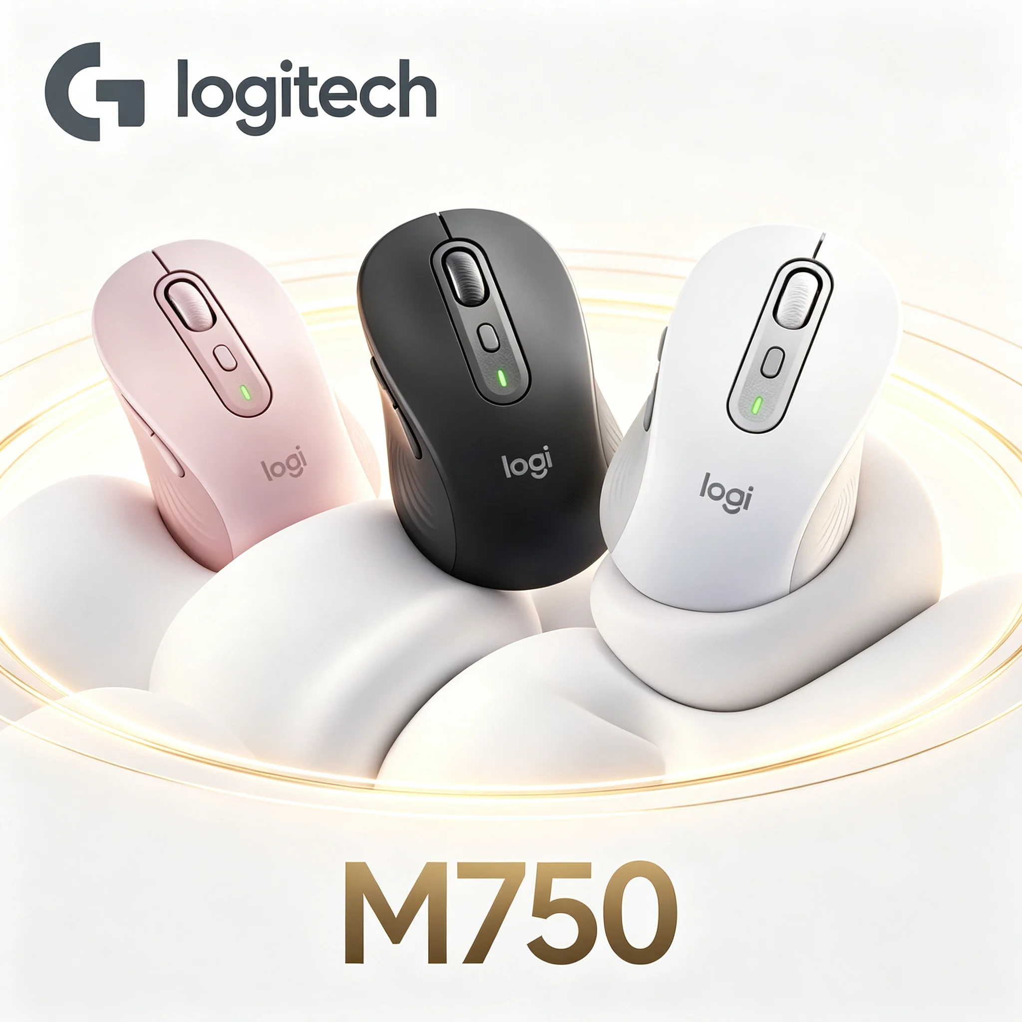 Logitech M750 Long‑Lasting Battery Wireless Bluetooth Mouse,6 Customizable Keys,Noise‑Reduced Clicks For Chromebook Windows Mac