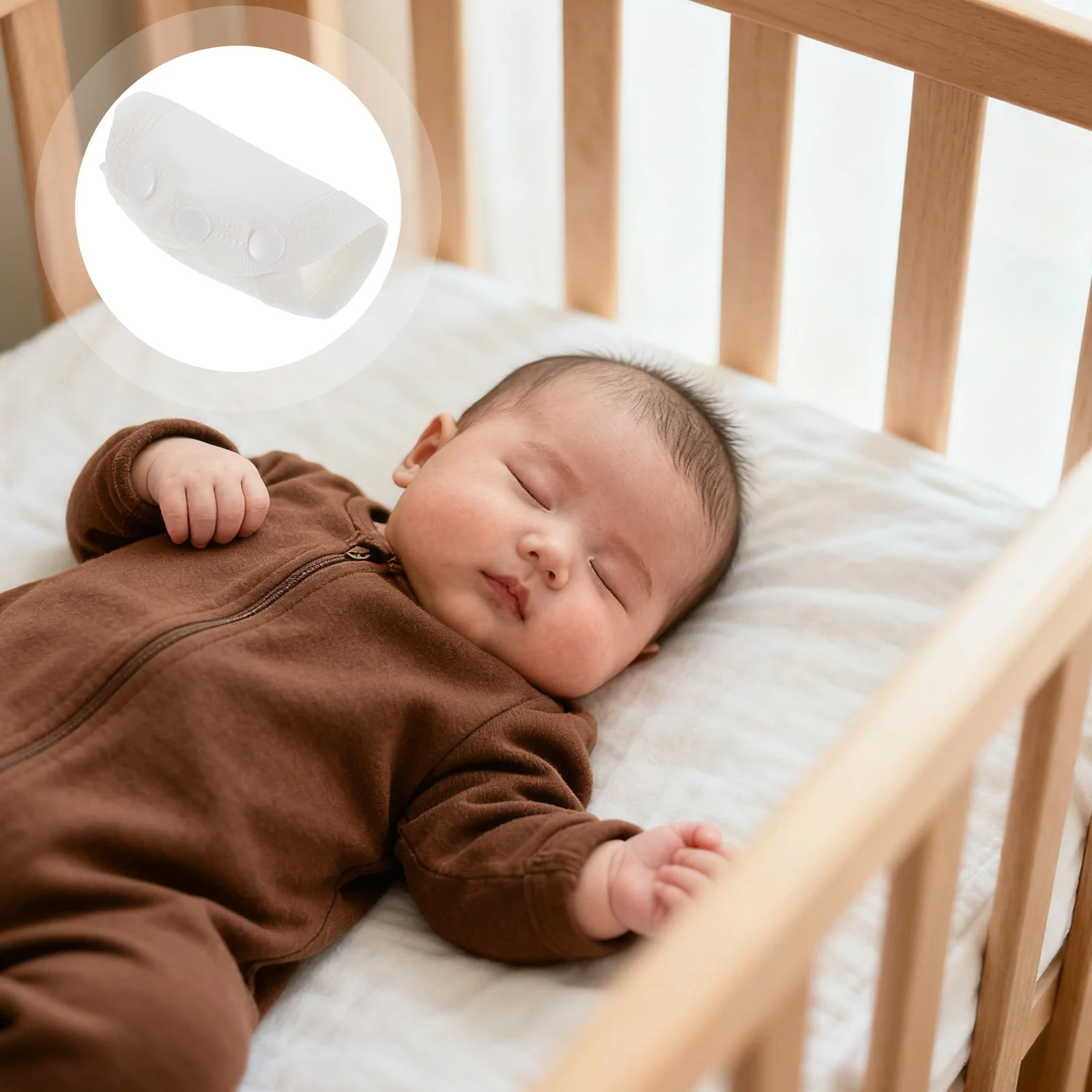 6 قطعة ارتداءها الطفل موسع القطن لينة أزرار خاطفة ملابس الرضع رومبير إطالة التصحيح تمديد حفاضات بيضاء #2