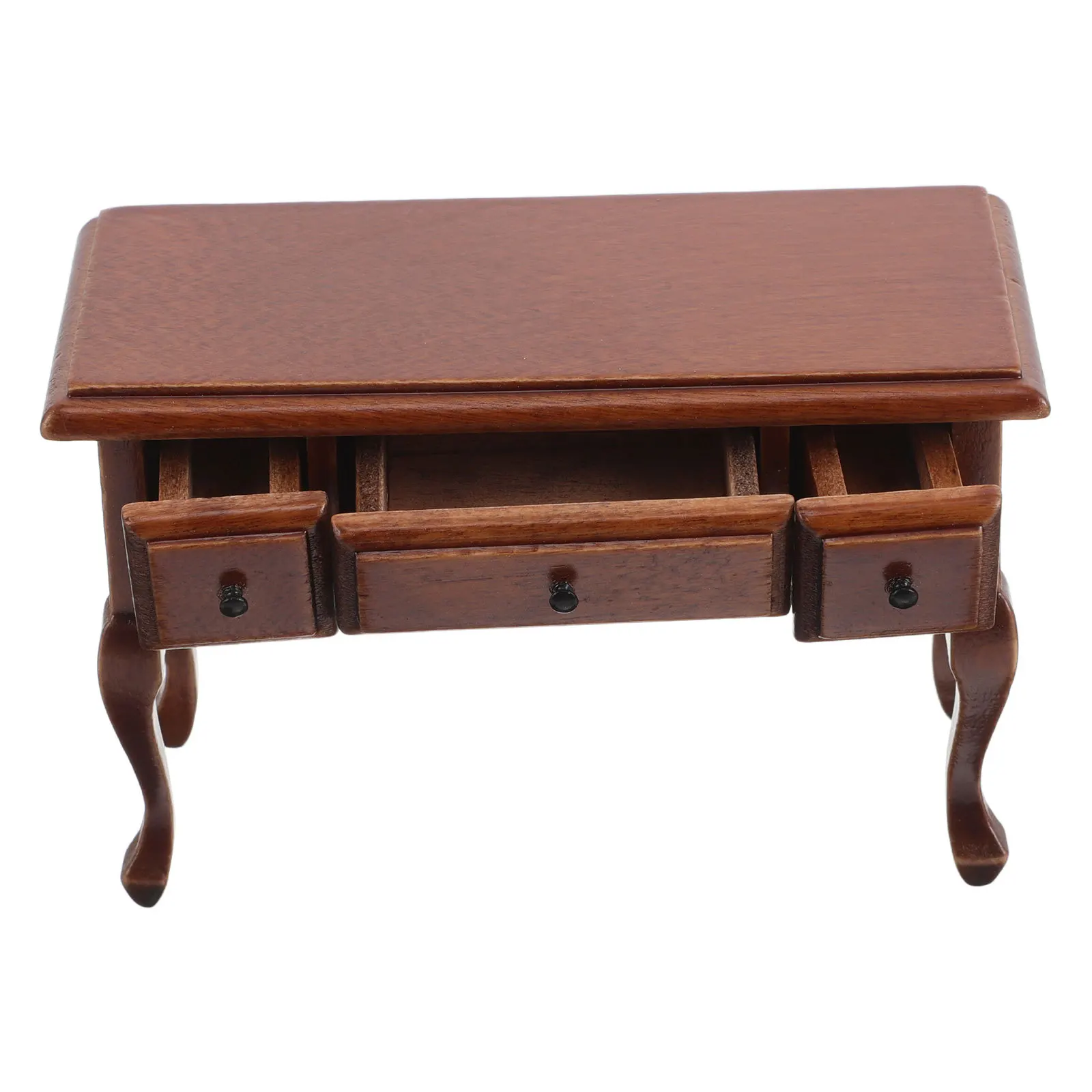 1 قطعة المشهد المصغر واقعية خشبية الكستناء طاولة شاي لبيت الدمى Diy بها بنفسك صياغة الأثاث الصغير اكسسوارات الديكور