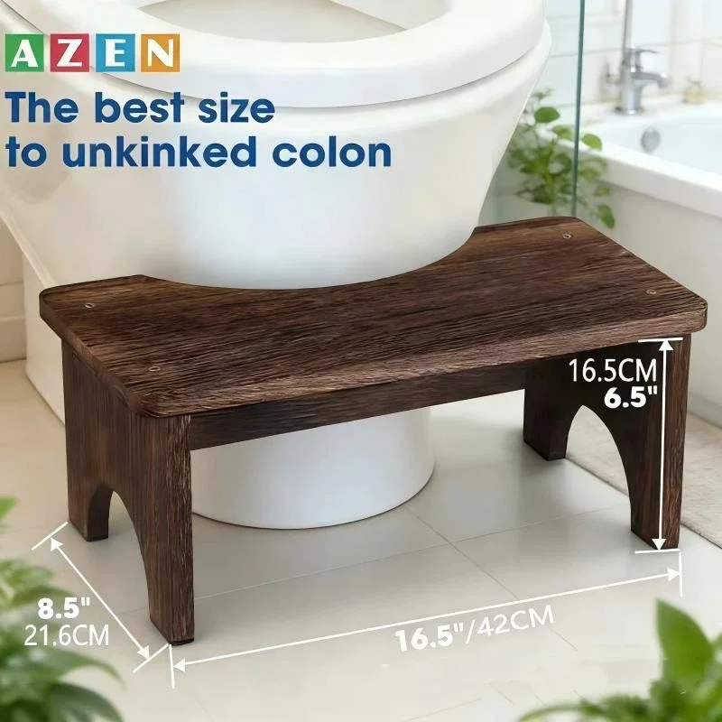 

Прочная портативная деревянная подставка для унитаза для взрослых с устойчивой опорной балкой и широким основанием - легкое приспособление для приучения к горшку