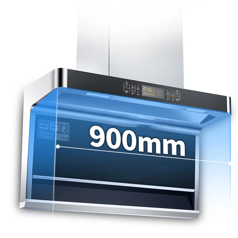 

Умная вытяжка SS Дымоход Кухонная медная вытяжка из нержавеющей стали Кухонная боковая вытяжка