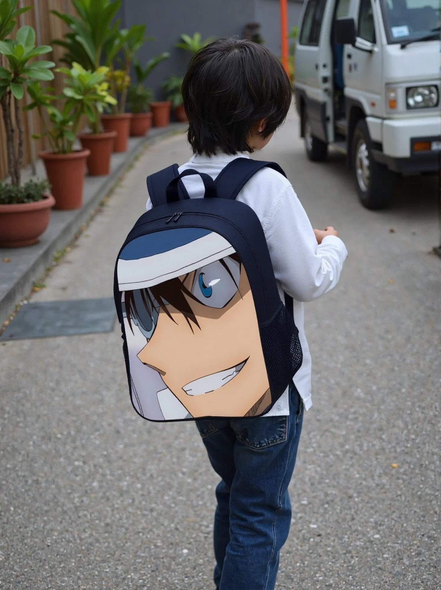 HOT Elementary Boys Girls Conan Big Rucksack-Multifunction Knapsack-Waterproof Backpack for Kid