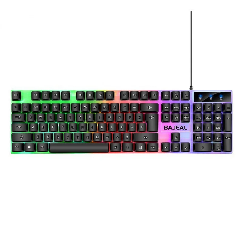 BAJEAL T350WiredusbLuminous E-Sports Gaming Keyboard and Mouse Set with Mechanical Feel and Backlight