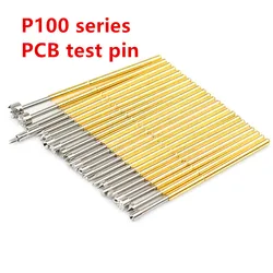 Pin de prueba de resorte P100-A2 A3 B1 E2 E3 H2 H3 H4 H5 J1 Q1 Q2 T2 lm3, diámetro exterior de 1,36mm, longitud de 33,5mm, sonda PCB, 20 unids/lote/bolsa