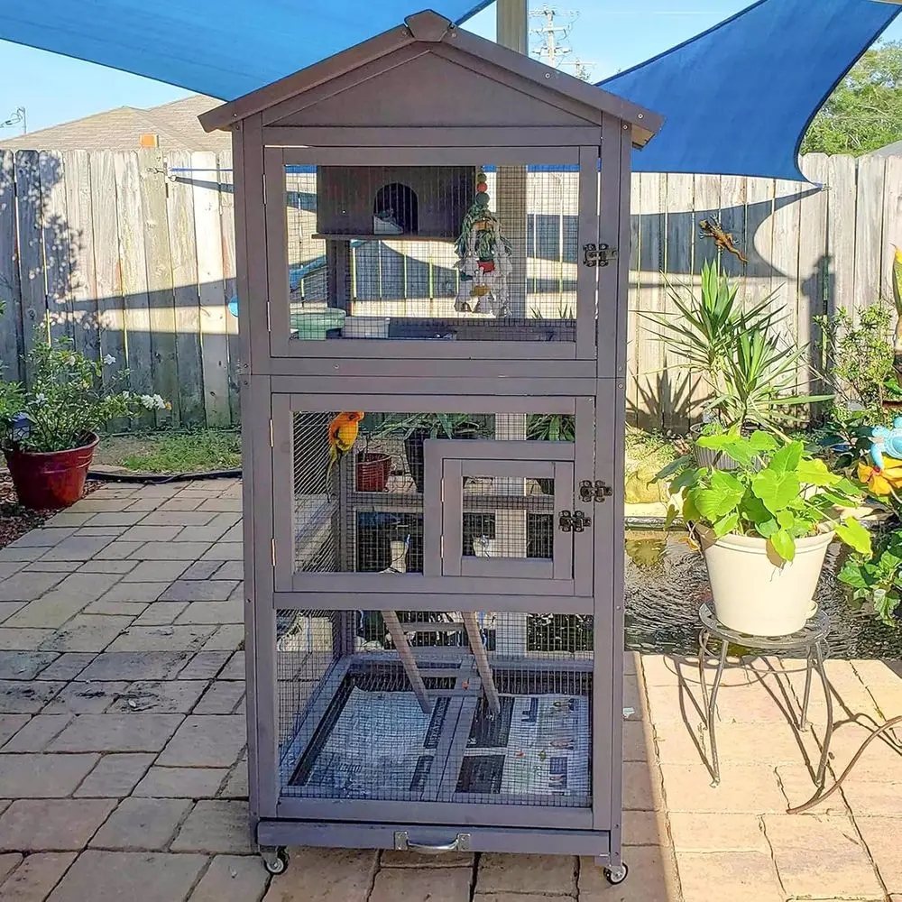 

Outdoor Parakeet Cage Large Wooden Aviary Cage Indoor Parrot Cage House