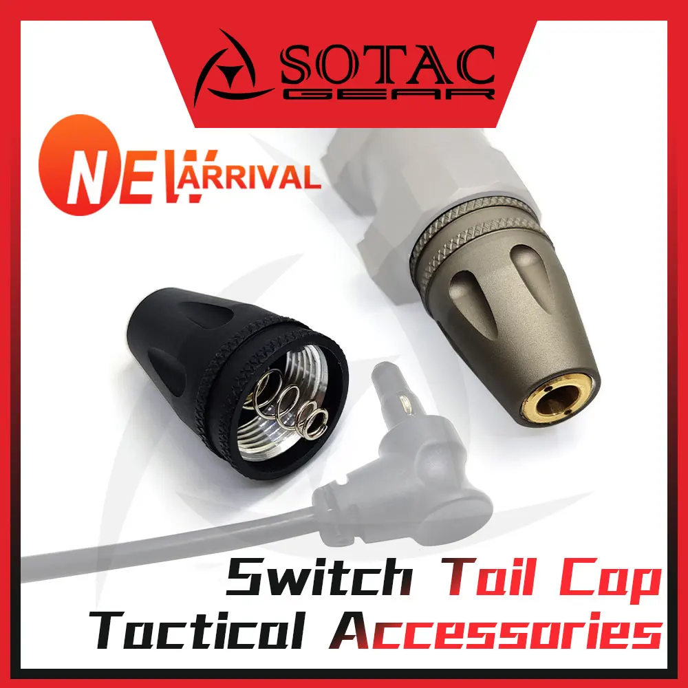 SOTAC Weapon Remote Pressure Switch Tail Cap for KIJI K1 Laser PLH V2 OKW M323V Flashlight Accessories Hot Button