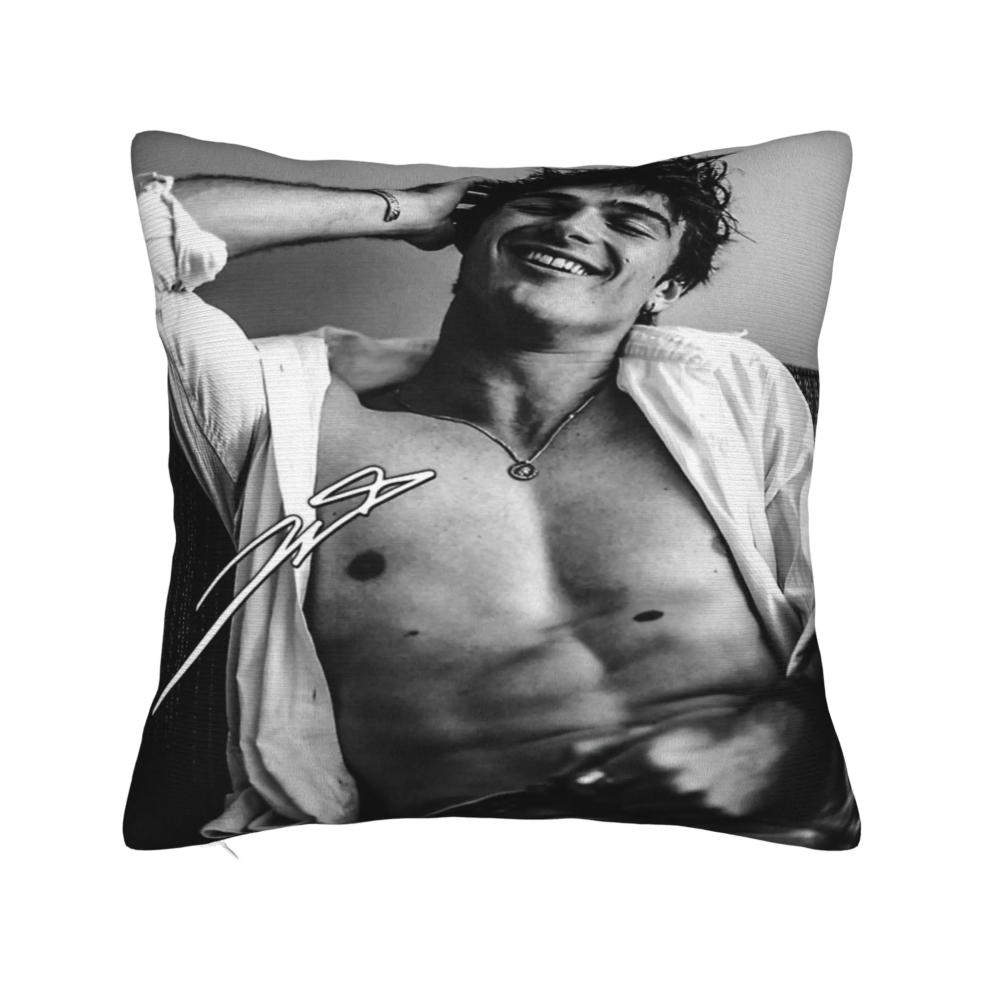 Vintage Jacob Elordi Australian Actor Pillow Cover Novelty Pillow Case For Chair Sofa Home Decor Comfy Pillowcases Birthday Gift