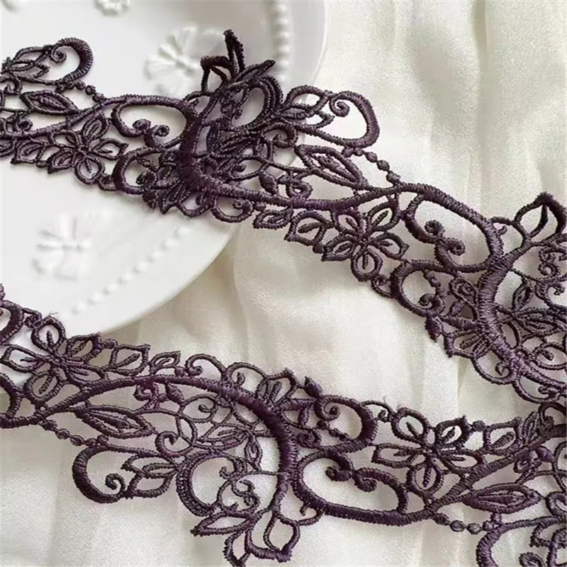 

10 или 15 ярдов шириной 4,5 см, блестящий темно-фиолетовый цветок Venise Diy, венецианское кружево, аксессуары для одежды различных предметов одежды, бюстгальтер, нижнее белье