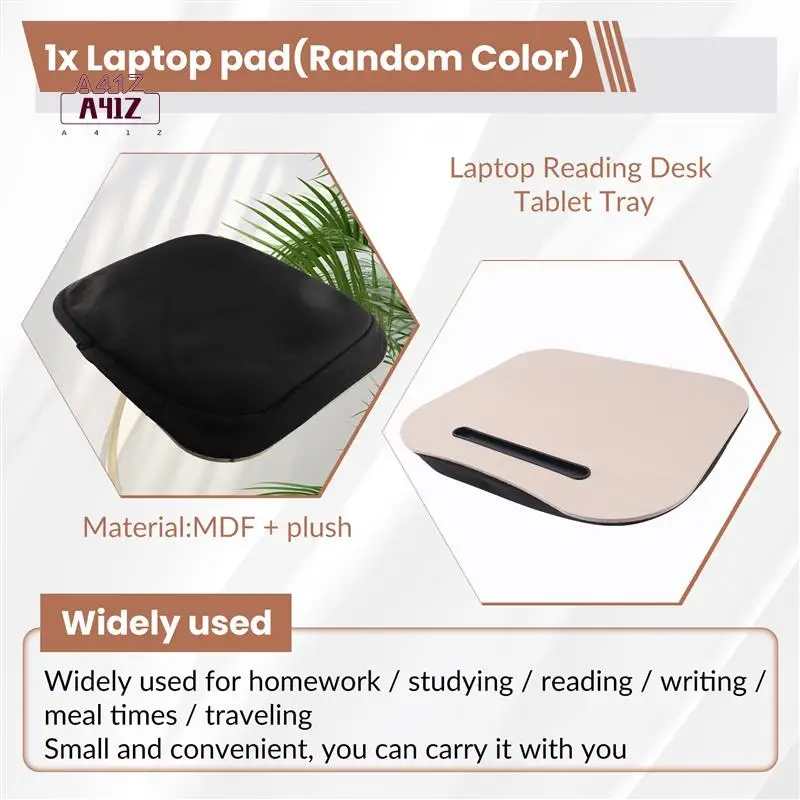 

A41Z-Desk Bed Cushion Knee Lap Handy Computer Reading Writing Table Tablet Tray Cup Holder Laptop Stand Cushion Desk Office Lapt