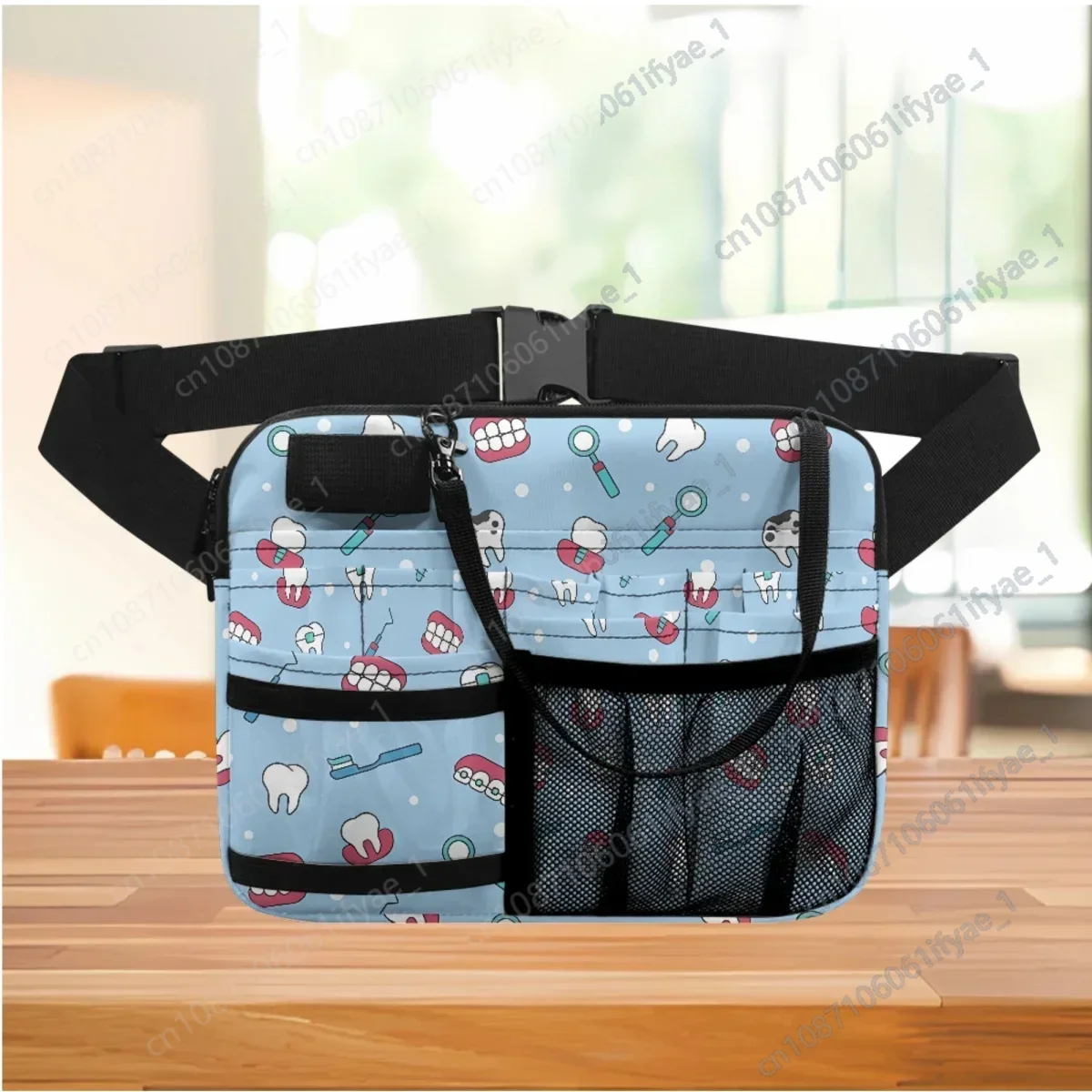 Nieuwe Nurse Fanny Packs Voor Vrouwen Tool Riem Heuptassen Schattige Tand Tandheelkundige Gezondheidszorg Print Organizer Pouch Voor Tandartsen Drop Ship