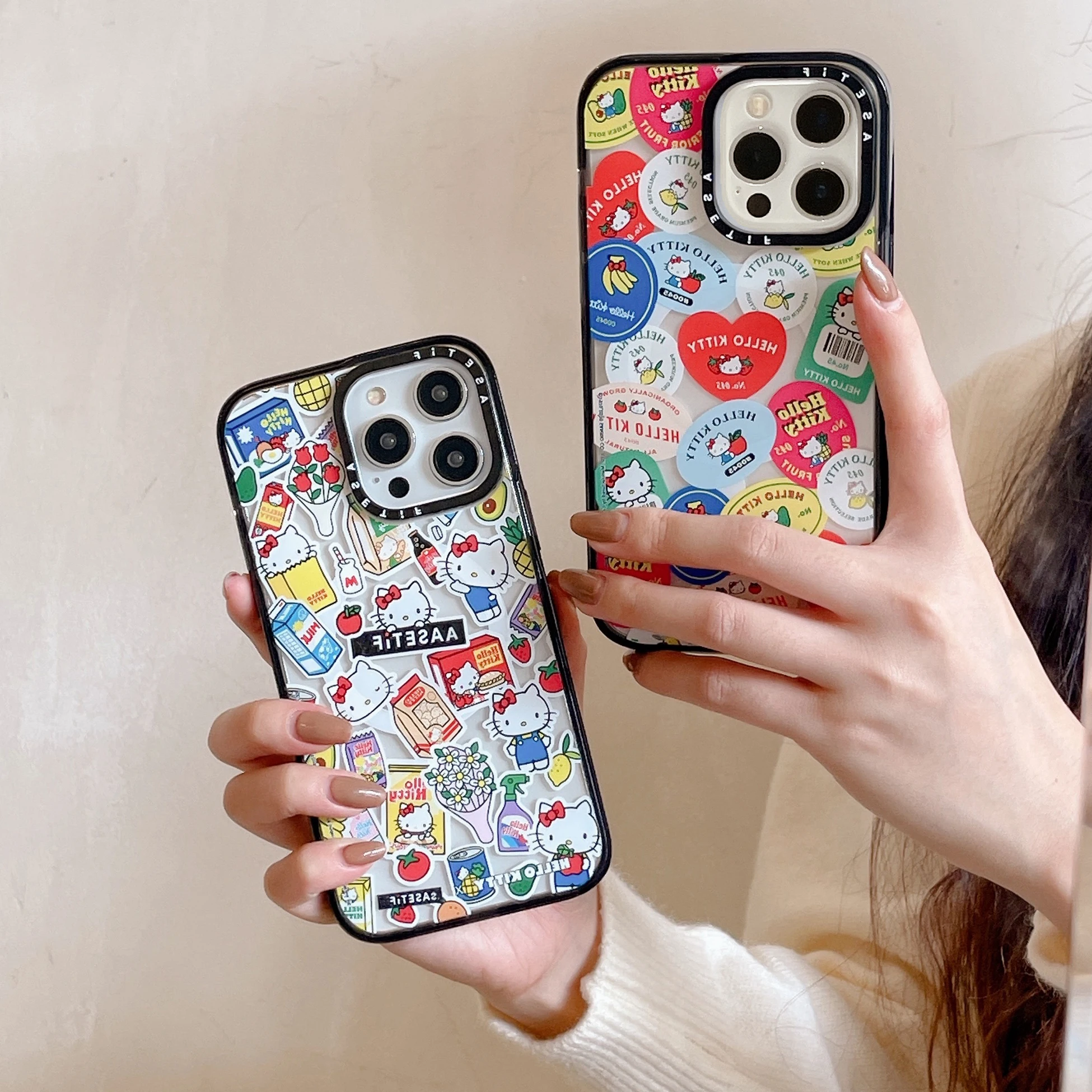 Cartoon Sanrio Hello Kitty Acrylic With MagSafe Phone Case For iPhone 16 15 14 13 12 11 Pro Max Anti-drop Shockproof Back Cover