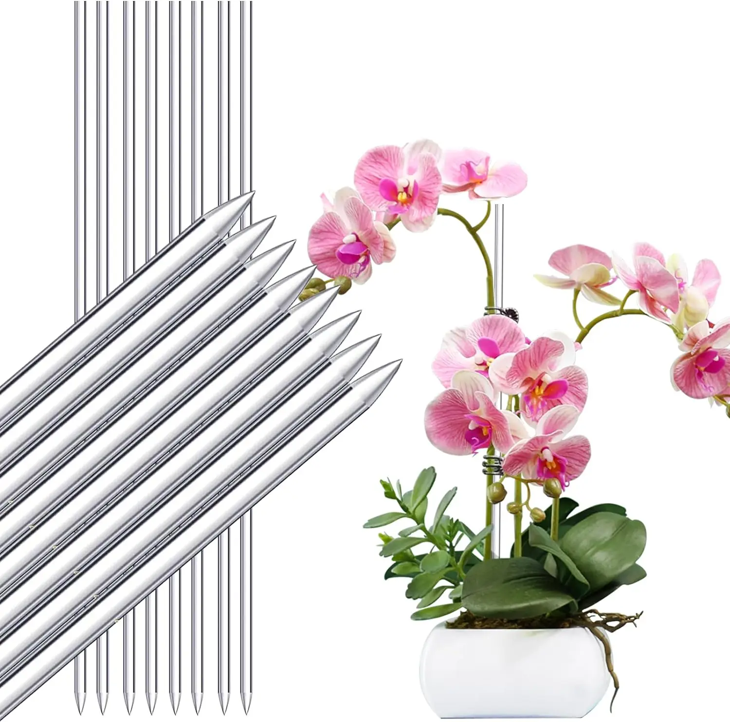 

30 pieces 15.6 inch acrylic plant stakes garden stakes clear orchid stakes clear plant sticks potted plant support stakes