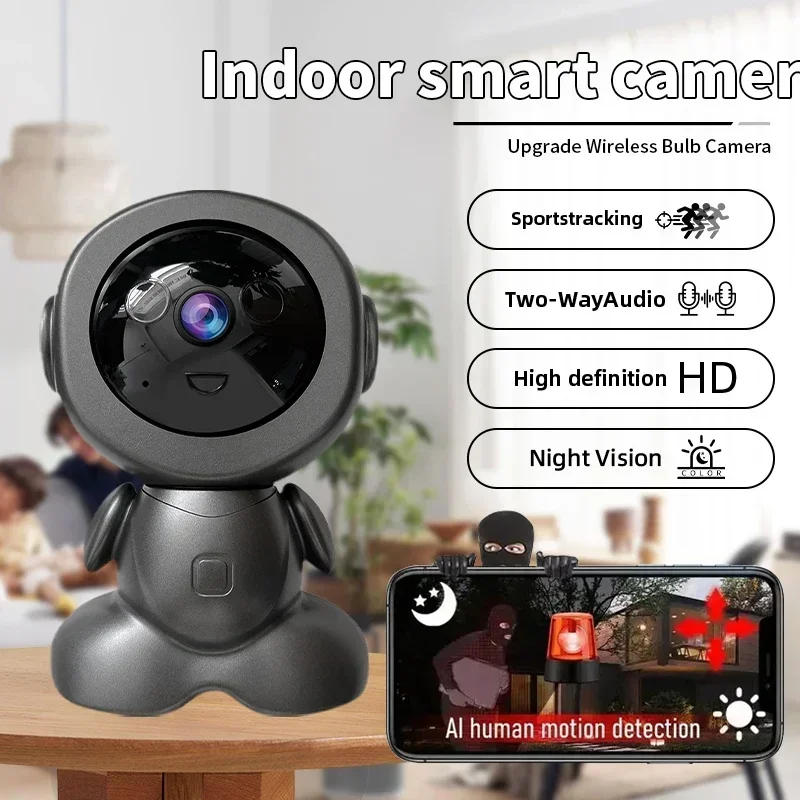 

Wifi Surveillance Robot Camera PTZ Color Night Auto Tracking Security Baby Monitor CCTV HD Color Night Vision Indoor HD Camera