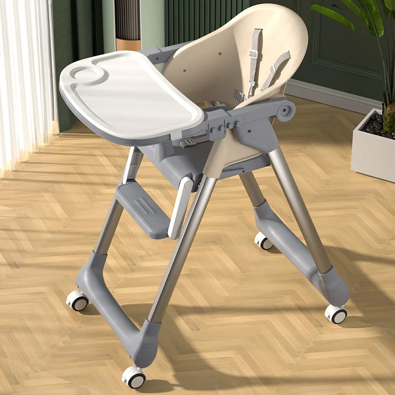 Silla alta de plástico para niños, venta al por mayor, silla alta multifuncional para bebé, alimentación de bebé, silla alta para comer, madera