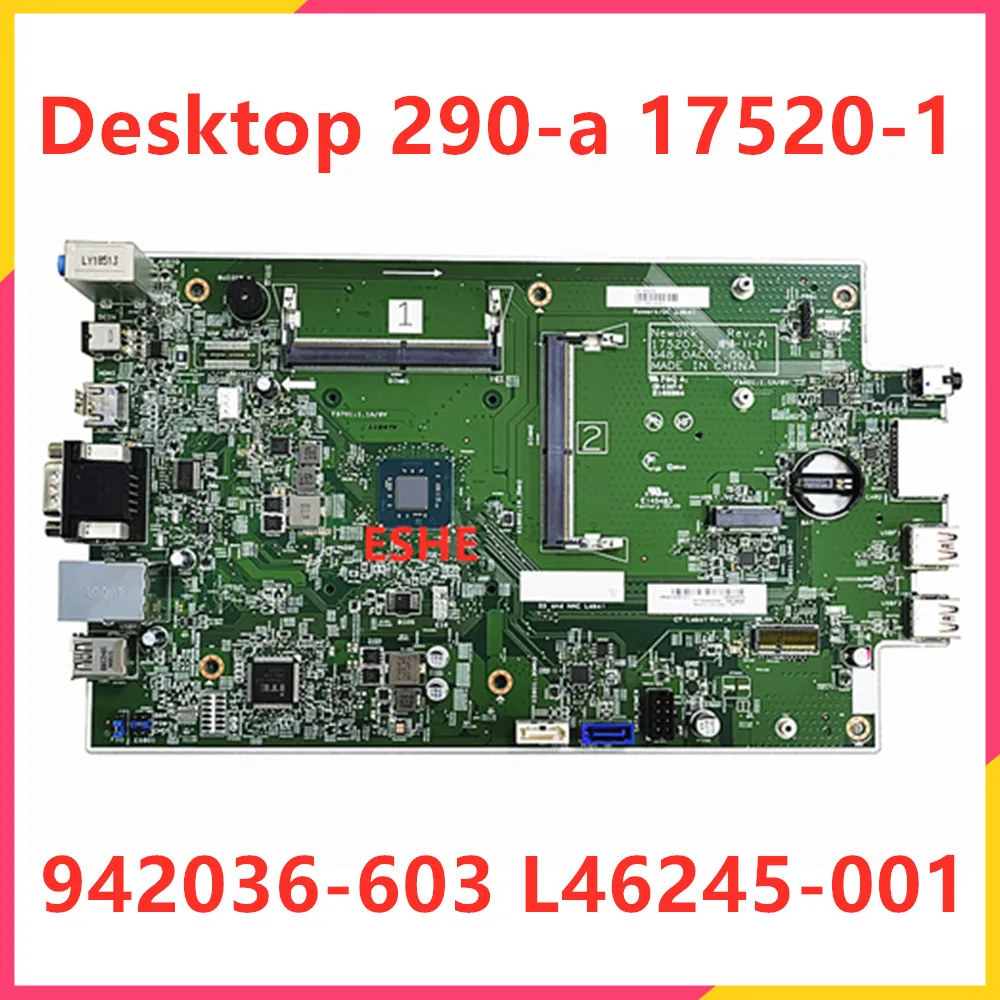 

Материнская плата для HP Slimline Desktop 290-a 17520-942036 603-003 J5005 CPU 942036 протестирована полностью