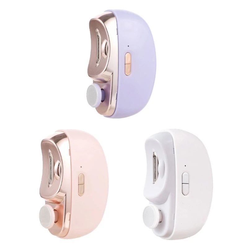 Bấm móng tay tự động bằng điện có đèn & 2 tốc độ Cắt móng tay và giũa 2 trong 1 Sạc móng tay Dropship