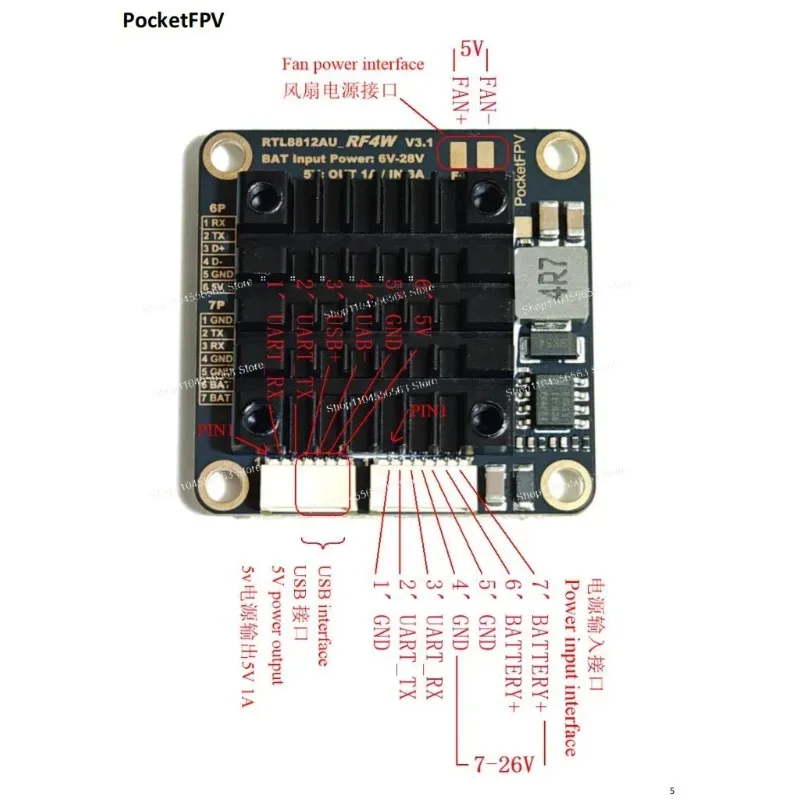 

Беспроводная карта AC180 OPEN IPC, чип RTL8812AU, высокая мощность 5 Вт (4 Вт + 1 Вт)