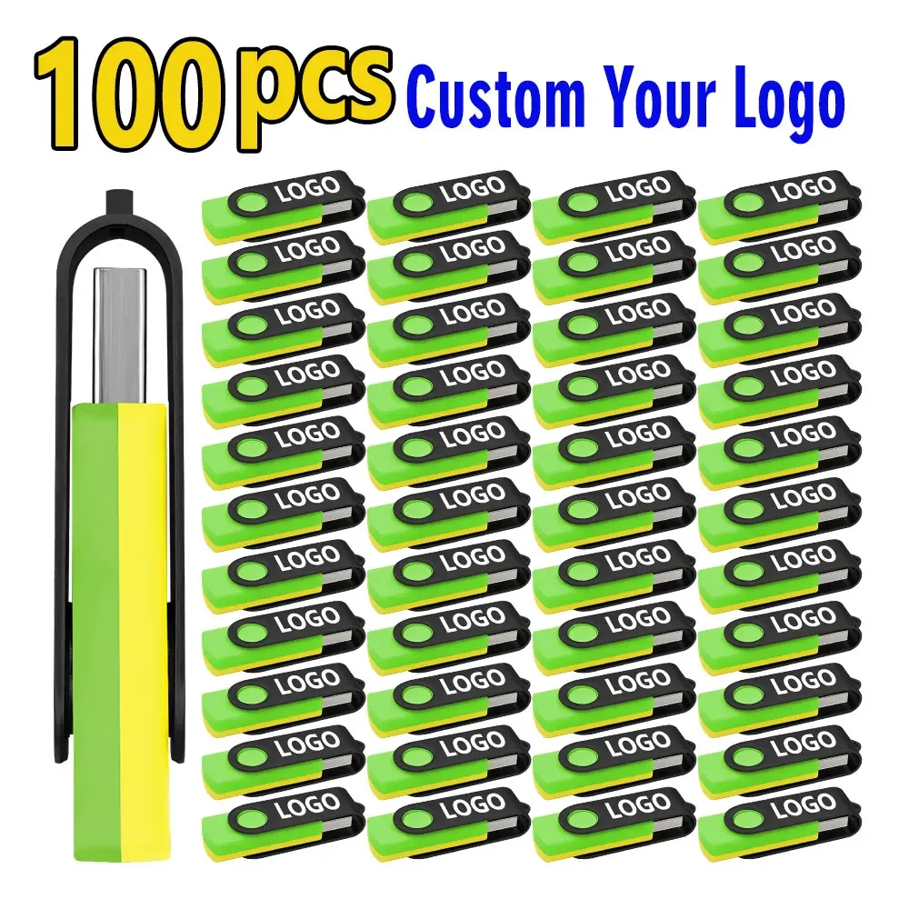 100Pcs LOT USB Flash Drive Pendrive 1GB 2GB 4GB Pen Drive 8GB 16GB Memory Stick 32GB USB Stick 64GB Flash 128M Free Custom Logo