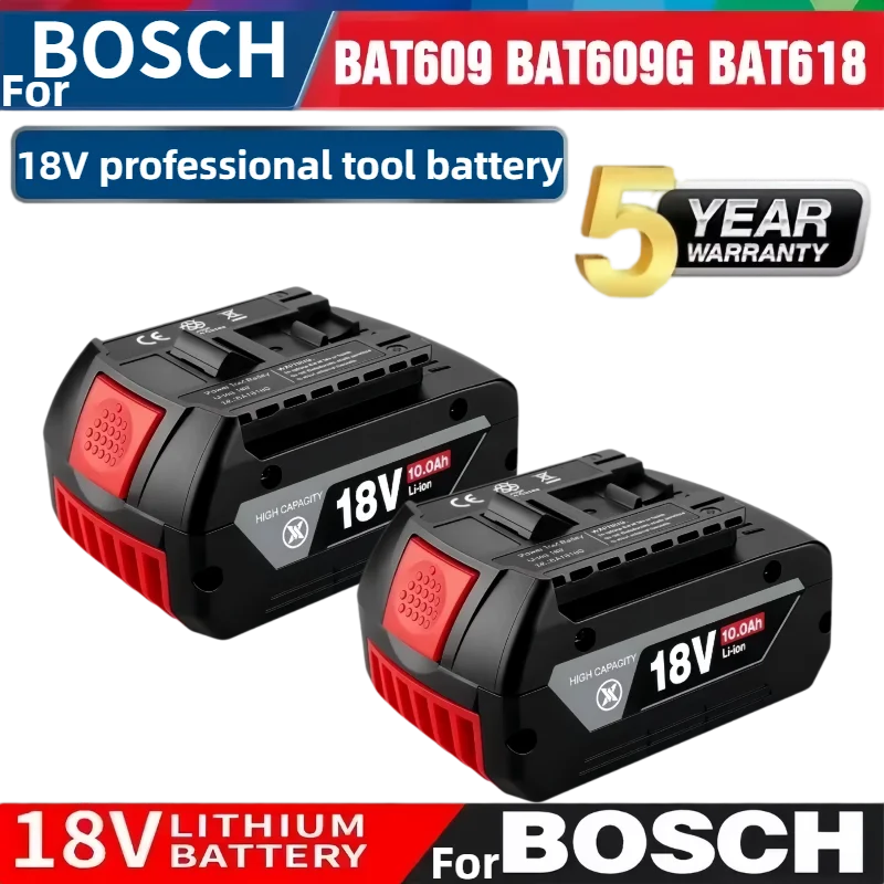 

For BOSCH 18VBattery Accessories Rechargeable Lithium Ion for BAT609 BAT609G BAT618 BAT618G BAT6144.0Ah 5.0Ah 6.0Ah