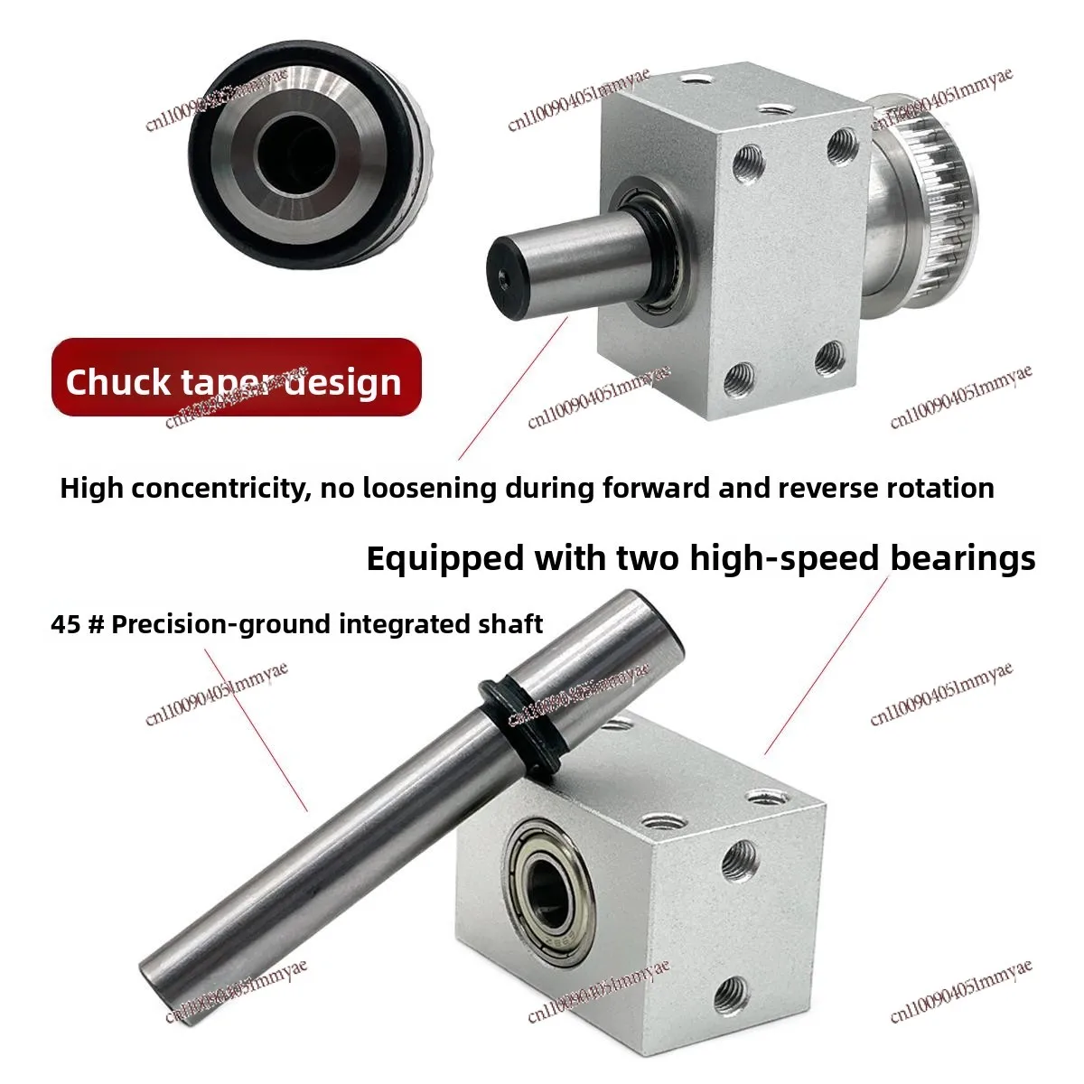 Multifunctional bench drill spindle precision unpowered bearing seat DIY lathe electric drill drive shaft assembly