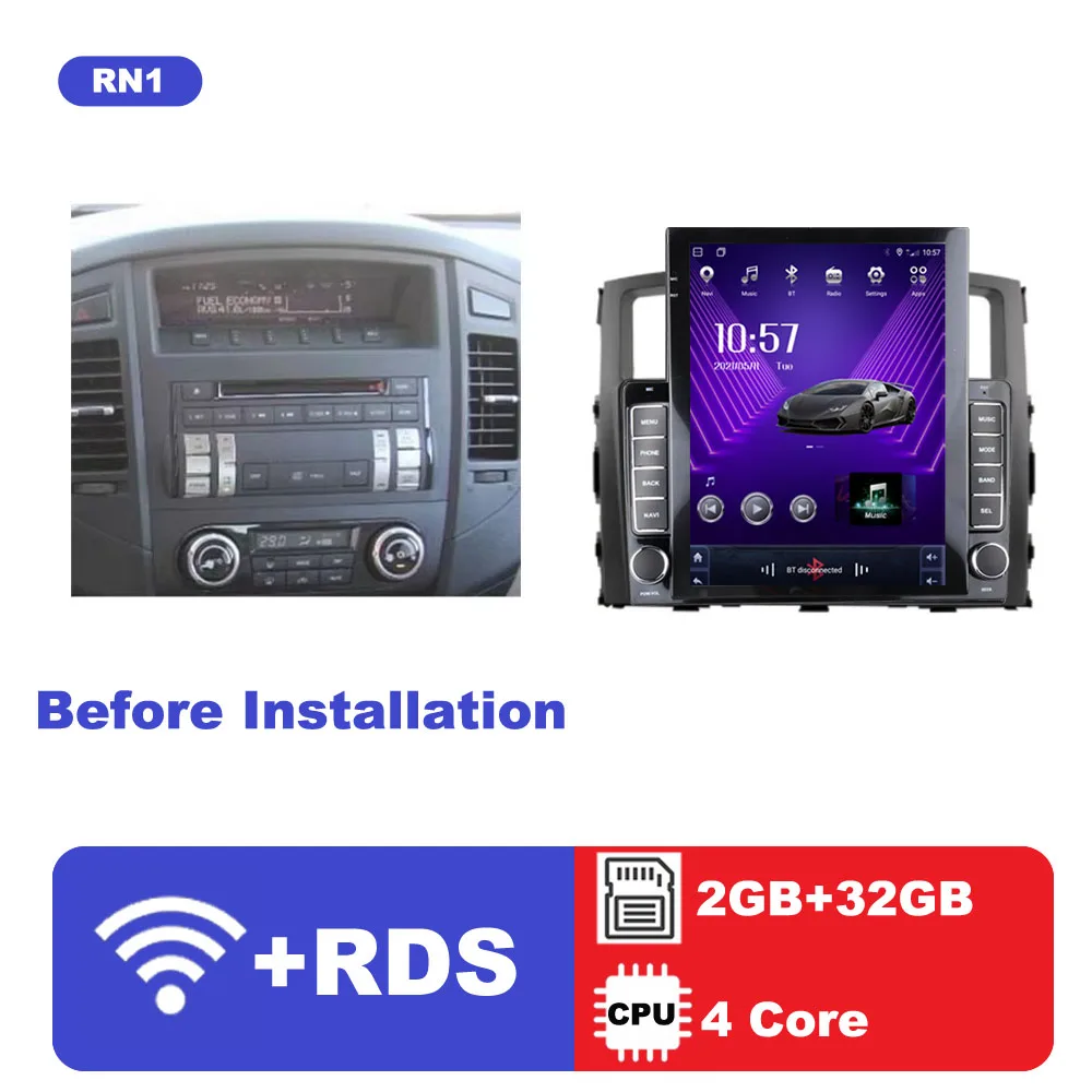 9.7インチ 三菱パジェロ4 V80 V90 Android テスラタイプカーラジオ