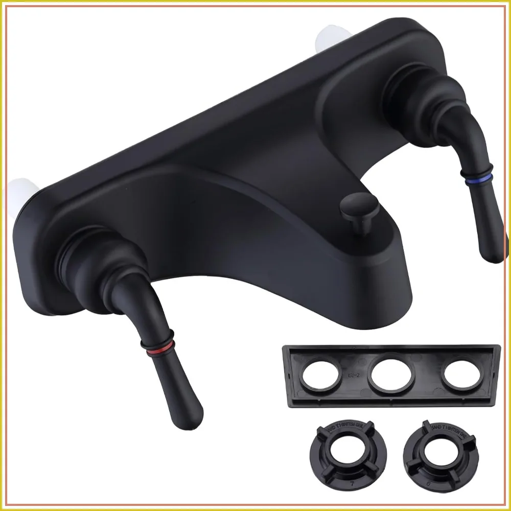 

8" Tub Shower Faucet With Diverter For RV Mobile Travel Home, Economical Two Handle Classic Center-Set