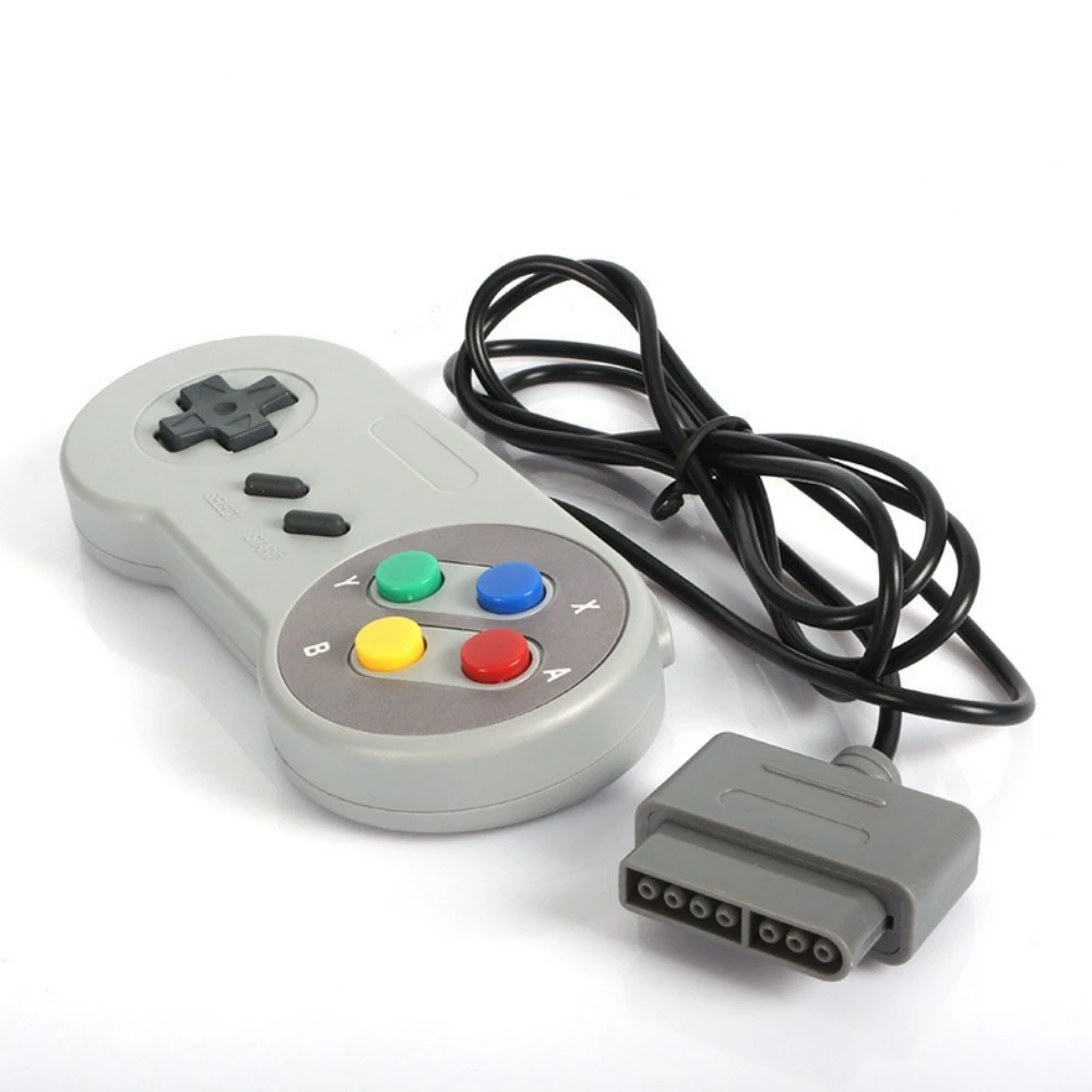 Replacement Gamepads For SNES For SFC 16 bit Video Game Console Handle Purple Colorful Buttons Controller Joystick Accessories