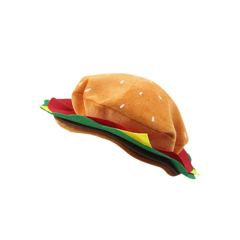 Cute and Funny Cartoon Hamburger Hat Xiaohongshu Same Style Photo Props Headdress Hat