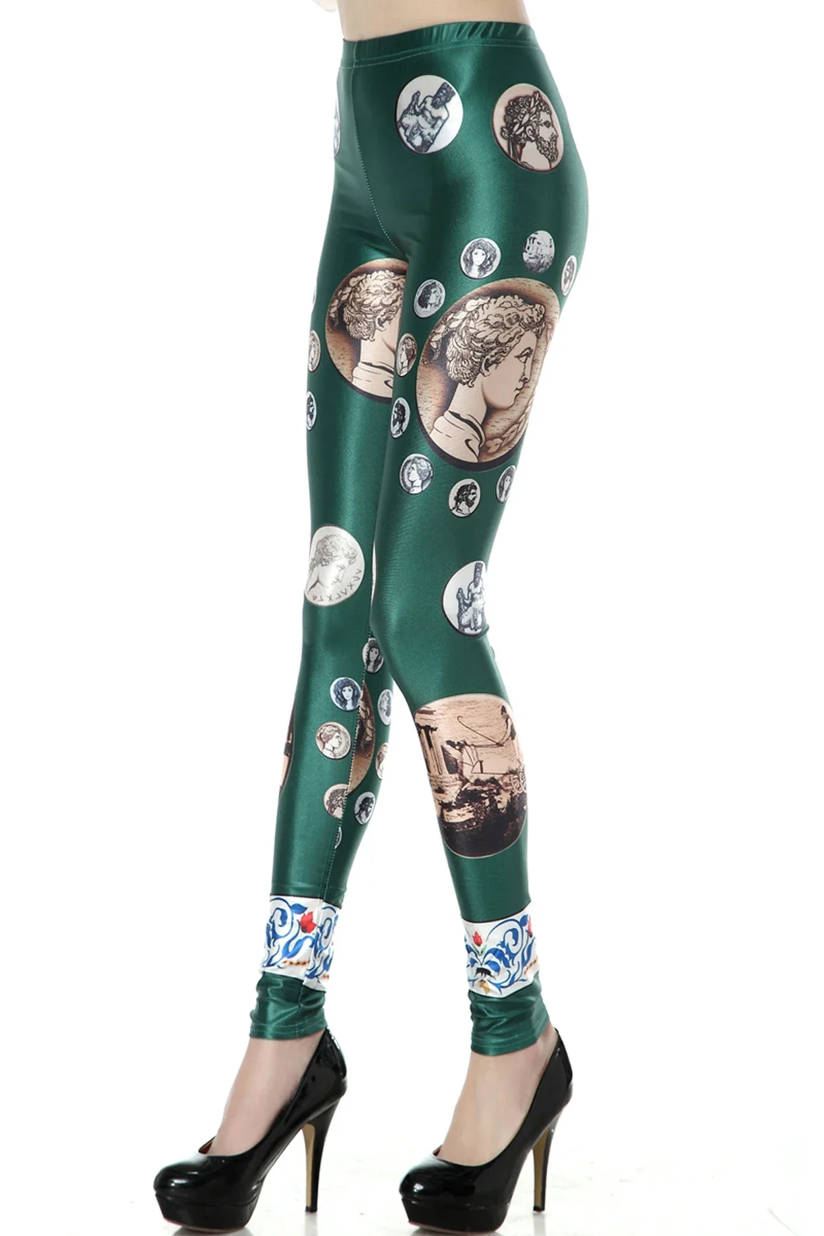 패션 여성 하이 레깅스 드롭쉬핑 신상 섹시 요가 팬츠 피아노 키 프린트 탄력 슬림 피트니스 짐 스포츠 운동복 2025