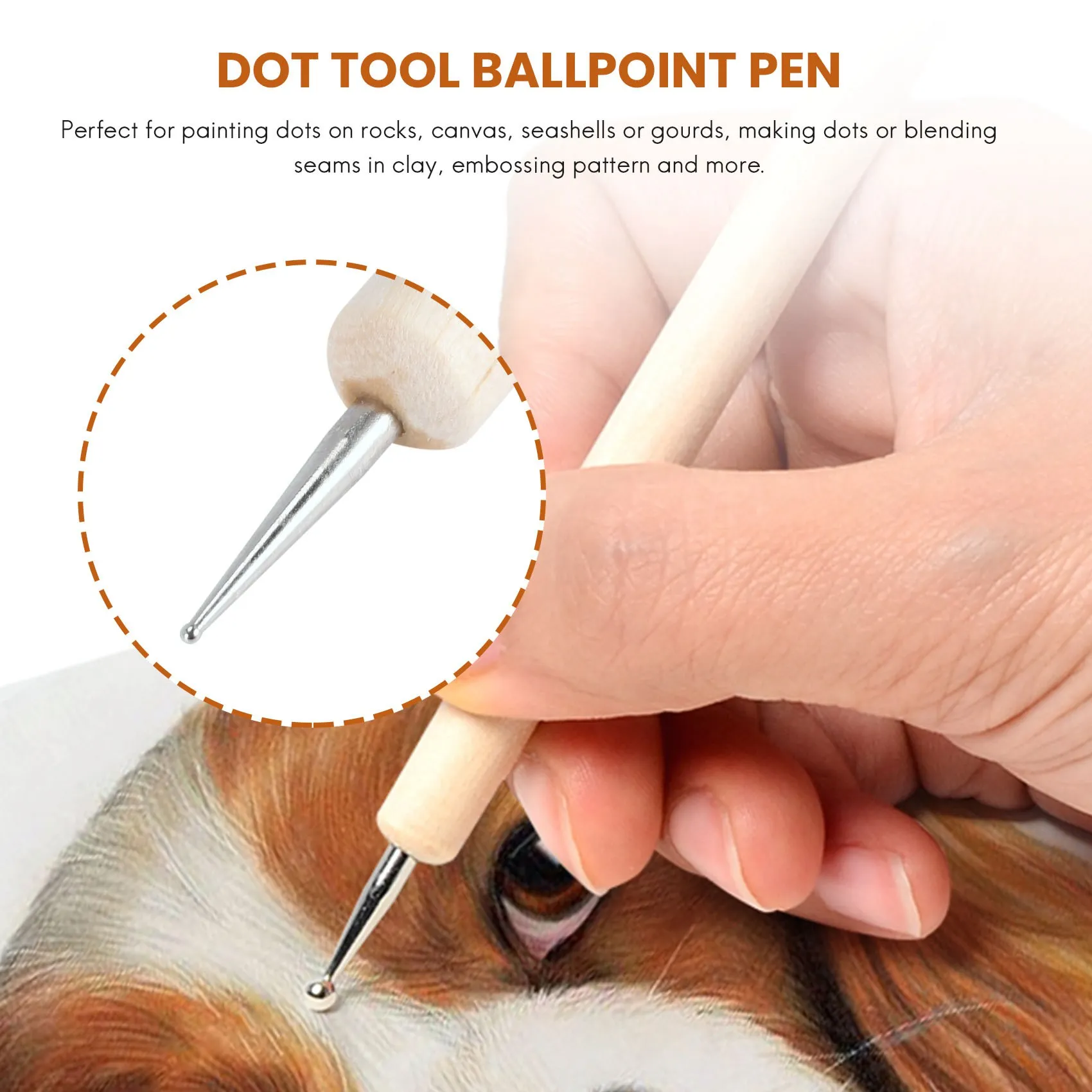 10 قطع من أدوات التنقيط، أقلام كروية لطلاء صخور ماندالا، حرفة طين الفخار، فن النقش الساخن