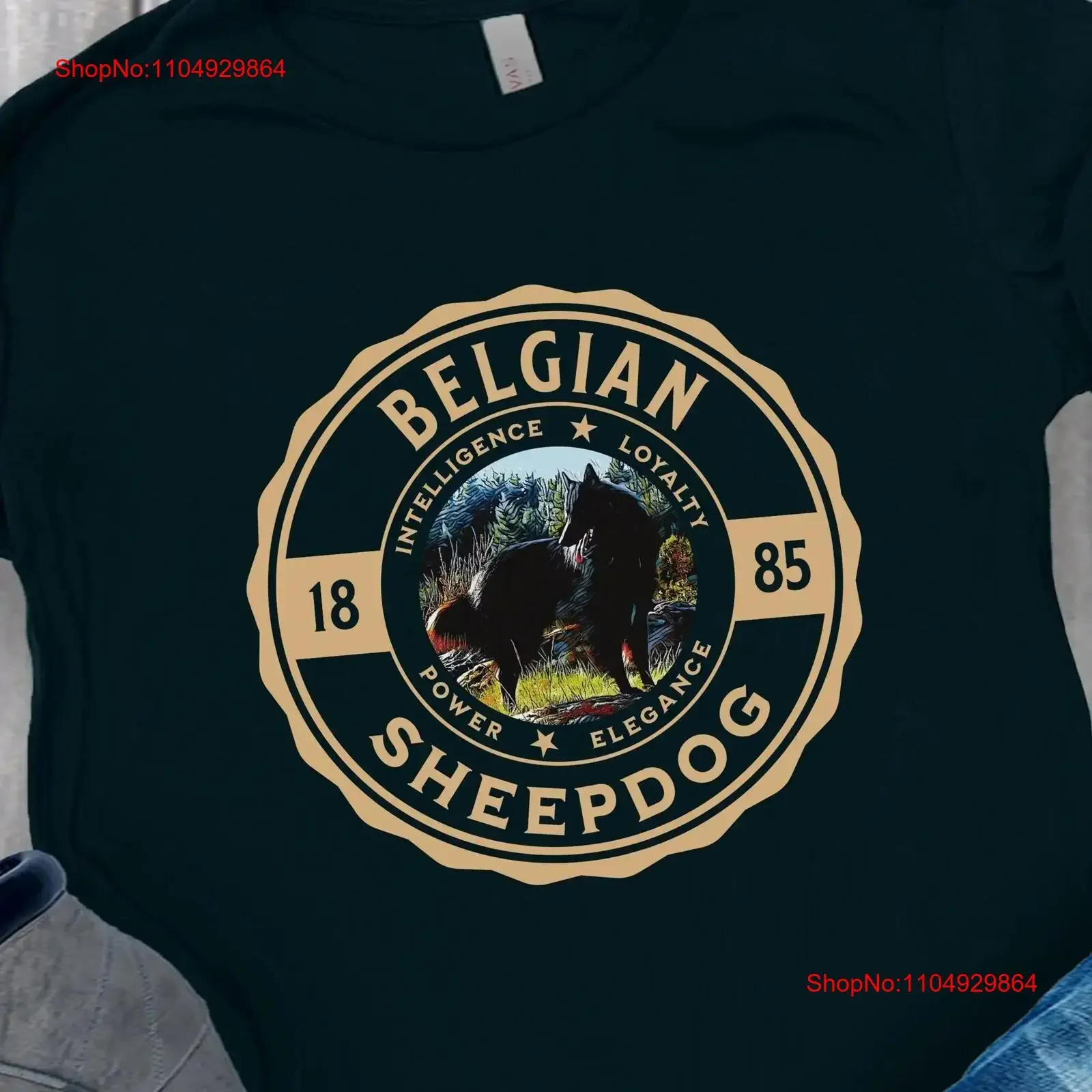Belgian Sheepdog T Shirt Groenendael Shepherd Dog Mom Owner Dad Herding Lover Top vintage Washed Slightly Casual Stylish