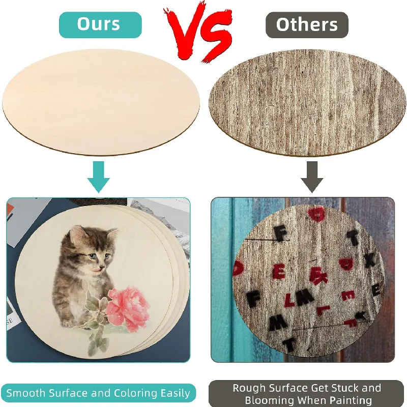 

10 шт. 30 см пустые деревянные квадраты и круглые деревянные ломтики для DIY художественные ремесла живопись лазерная гравировка резьба подставка проекты