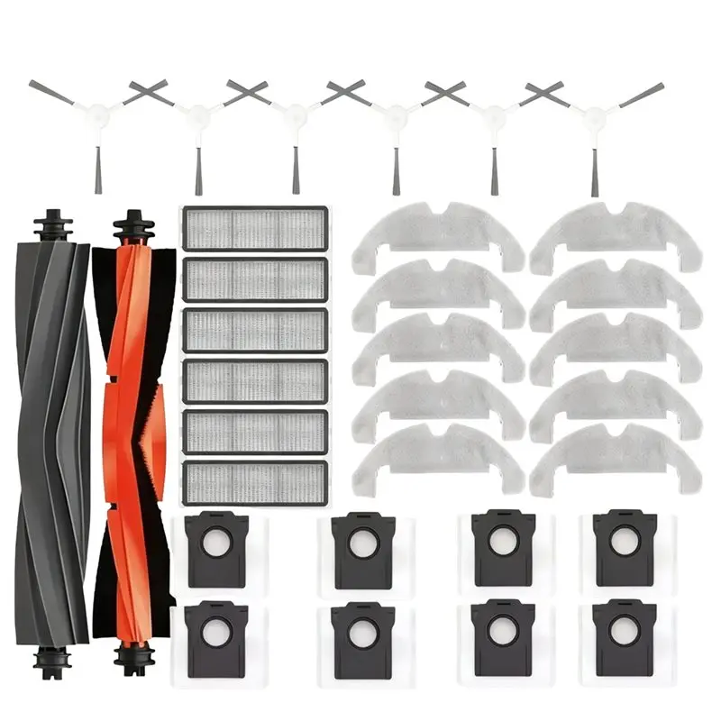 

B43C 32 Pcs For Dreame D10 Plus Gen 2 / RLD32GD Vacuum Cleaner Replacement Spare Parts Main Side Brush Mop Filter Dust Bags