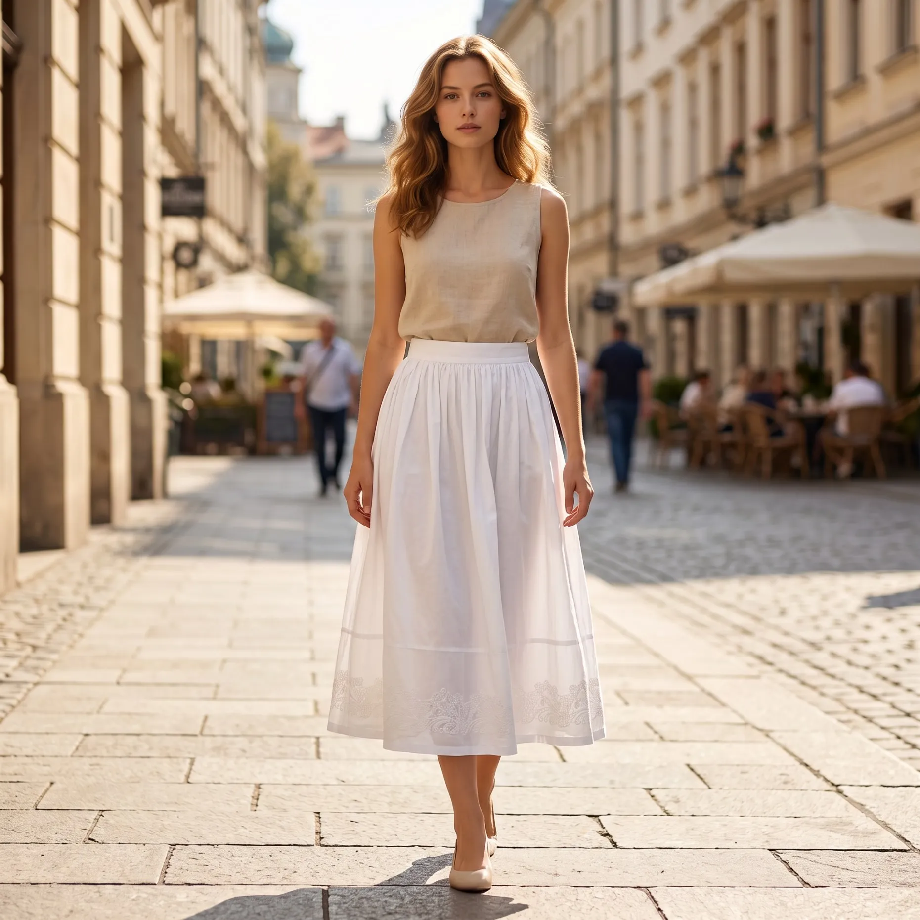 

Women Fashion Skirt High Waist Midi Casual Wear Ladies Fashion Skirt Simple Daily Midi Skirt Ladies Chic Midi Skirt BC1666