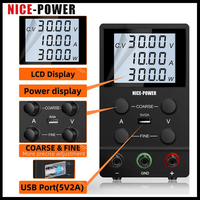 Lab Bench DC Power Supply 30V 10A Laboratory Adjustable Switching Power Source 5A 60V 120V Phone Repair Charging PCB LED Test