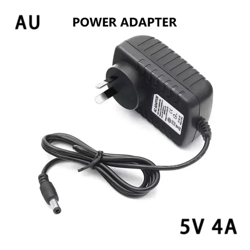 1PCS AC DC 5V 4A 4000mA New Power adapter 100V-240V Converter Adapter Power Supply EU UK AU US Plug 5.5mm x 2.1mm for LED CCTV