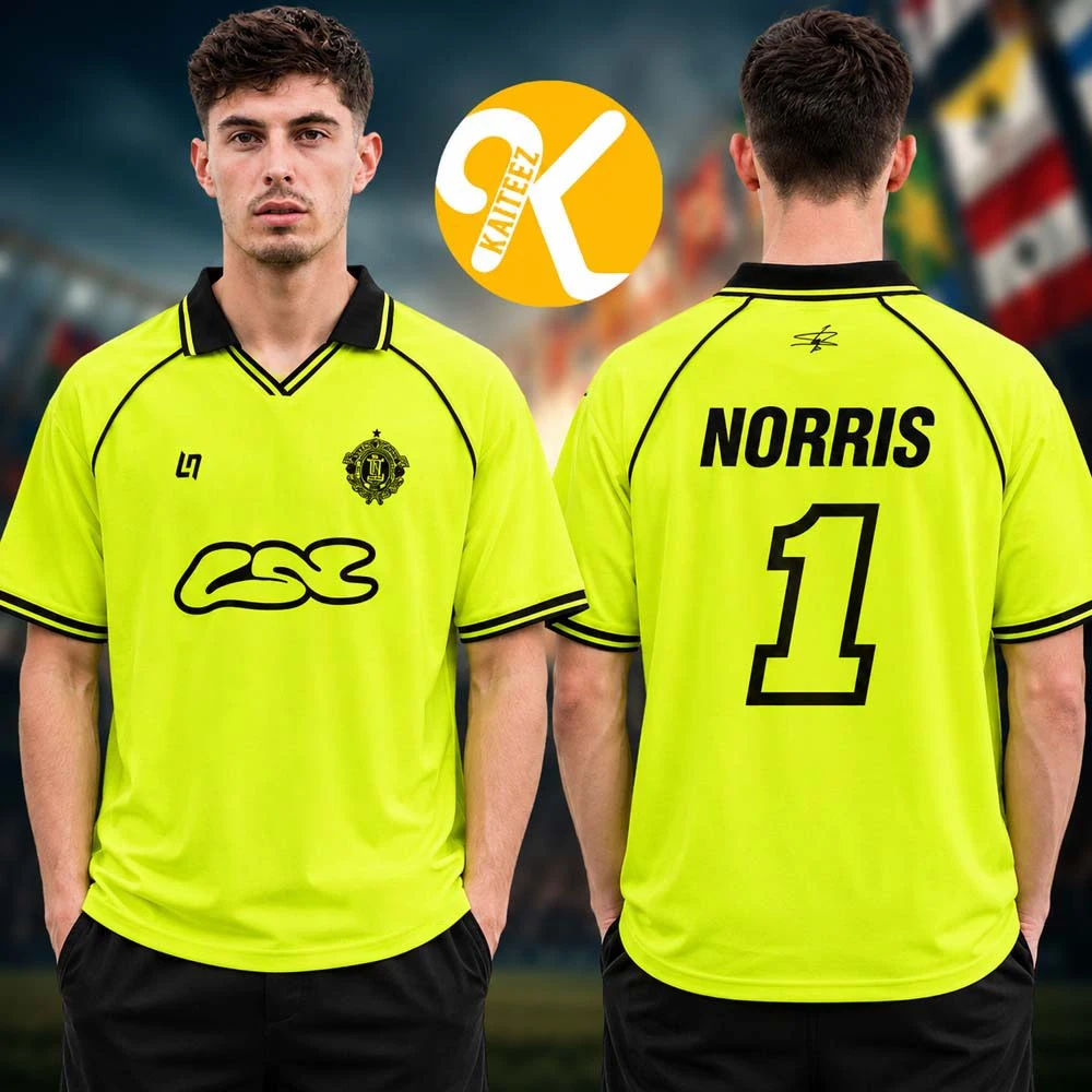 New Lando Norris Merch 2026 Grandstand V Neck Collared Polo Jersey Anime Trendy Casual Street Sports T Shirt Family Matching