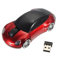 2.4GHz Sports Car Wireless Mouse USB Scroll 1600DPI Car Shaped Wireless Mouse Convenient Lightweight for Laptop/PC