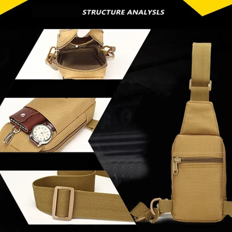 Emergency Chest Bag Trekking Pack Sports Bag Shoulder Bag Crossbody Pack Assault Pouch for Hiking Cycling Camping