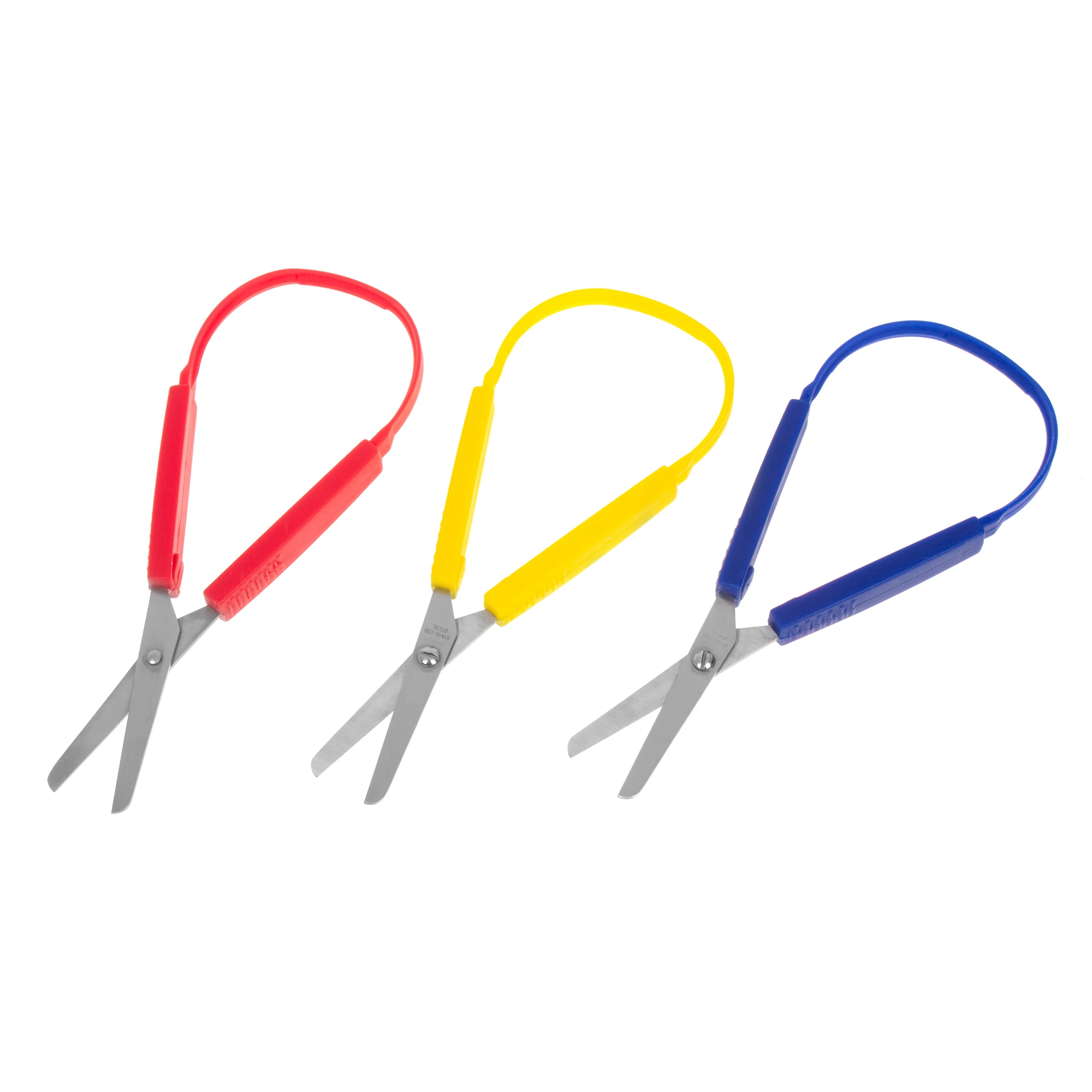 Mini Stainless Steel Loop Scissors DIY Art Craft Cutting Tool Multipurpose Colorful Grip Sharp Blade Shears Craft Supplies