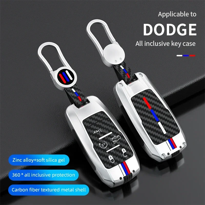 Zinc Alloy Car Key Case Remote Fobs Cover For Dodge RAM 1500 2500 3500 4500 5500 Pickup 2019 2020 2021 2022 Car Accessories