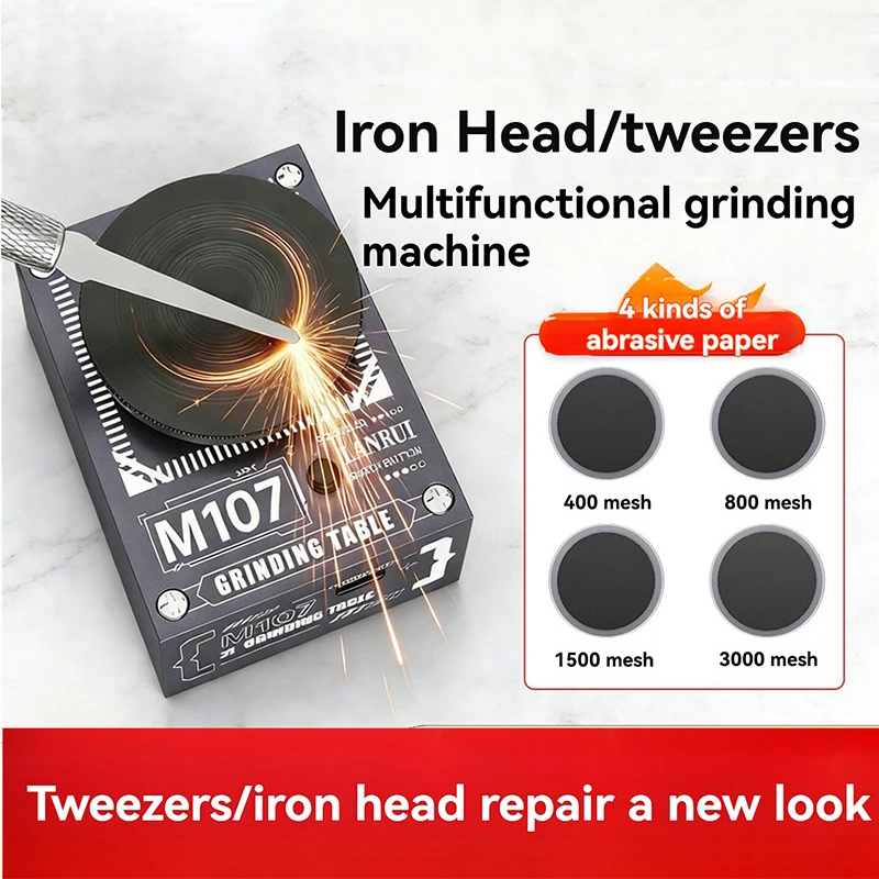 Multi functional electric portable grinding and polishing machine for polishing and repairing tweezers and pliers