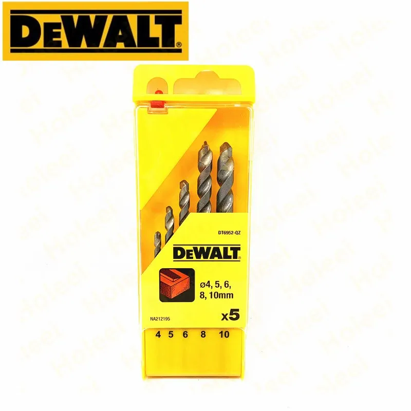 DEWALT Round shank impact stone bit 5 PCS twist bit cobalt stainless steel metal steel plate turning flower Electric drill Power