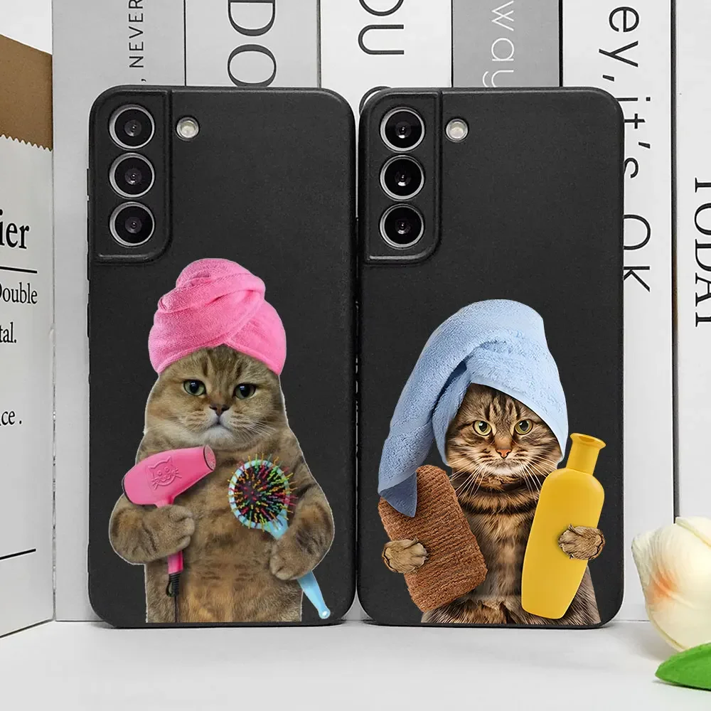 Funny Cartoon Animal Cat Phone Case for VIVO Y35 Y21S Y33S Y78 Plus Vivo S17 S16 S18 S10 V20se Soft Cover Aesthetic Fundas Shell