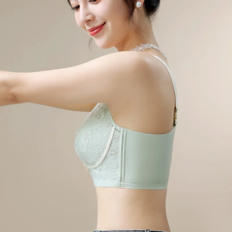 Womens Lace Bras Ultra-Thin Perspective Bralette Bra Sexy Lingerie Tops Plus Size Cup Mom\'s underwear