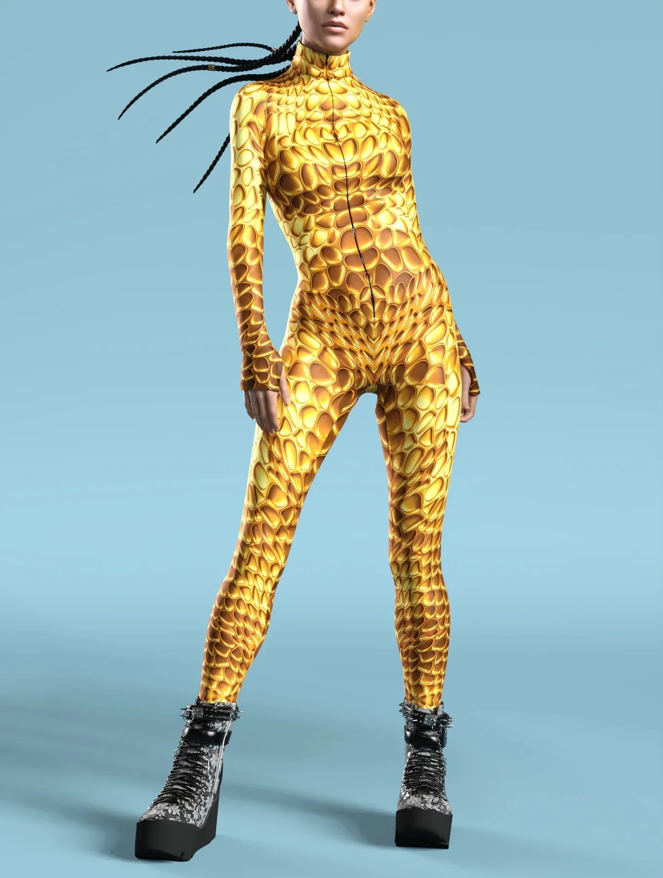 Damen Herren Muskel-Mensch Wüste Dazzle in Sieben Farben 3D-Druck Verkleidungs-Jumpsuit Halloween-Party Cosplay-Kostüme Outfit – Detail 12
