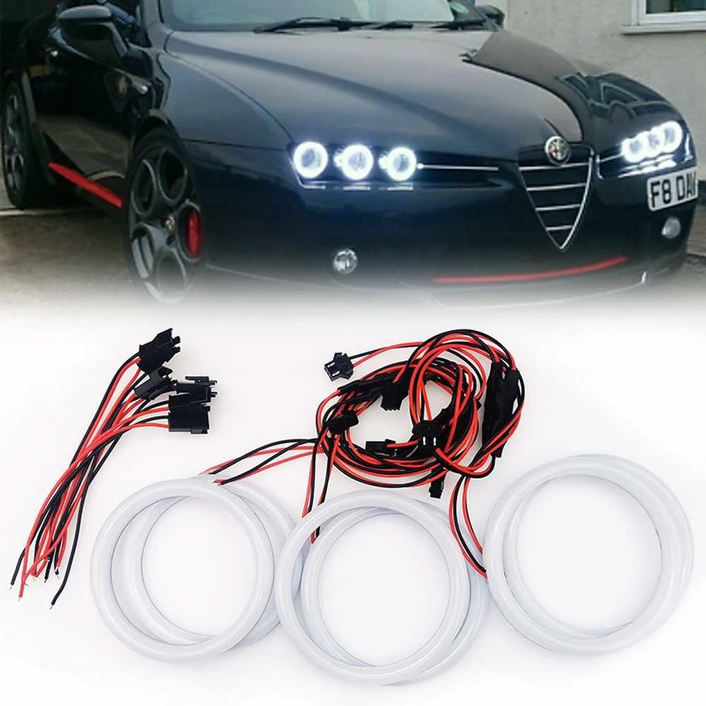 

Комплект двухцветных светодиодных фар «ангельские глазки» для Alfa Romeo 159 2005 2006 2007 2008 2009 2010 2011 Супер яркие лампы Halo Ring DRL